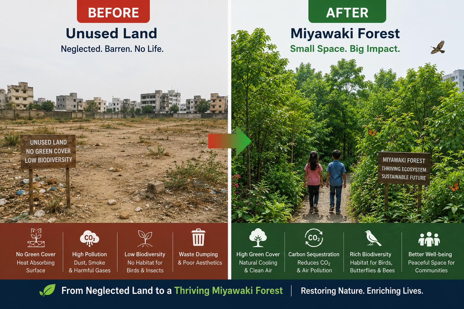 Miyawaki Forestation Impact